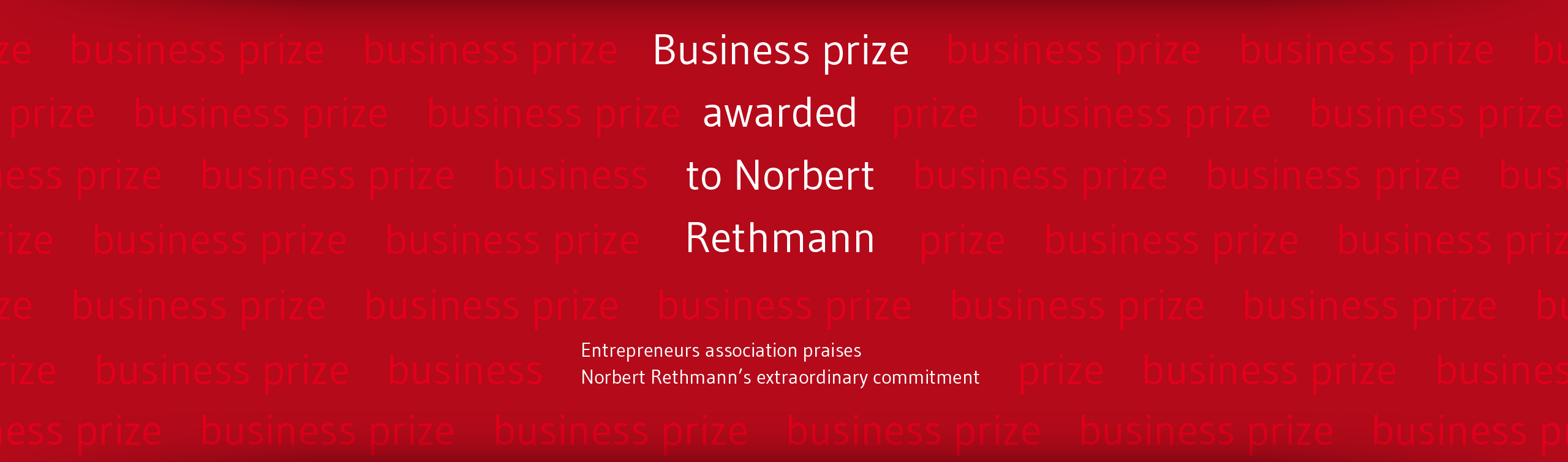 Business prize awarded to Norbert Rethmann